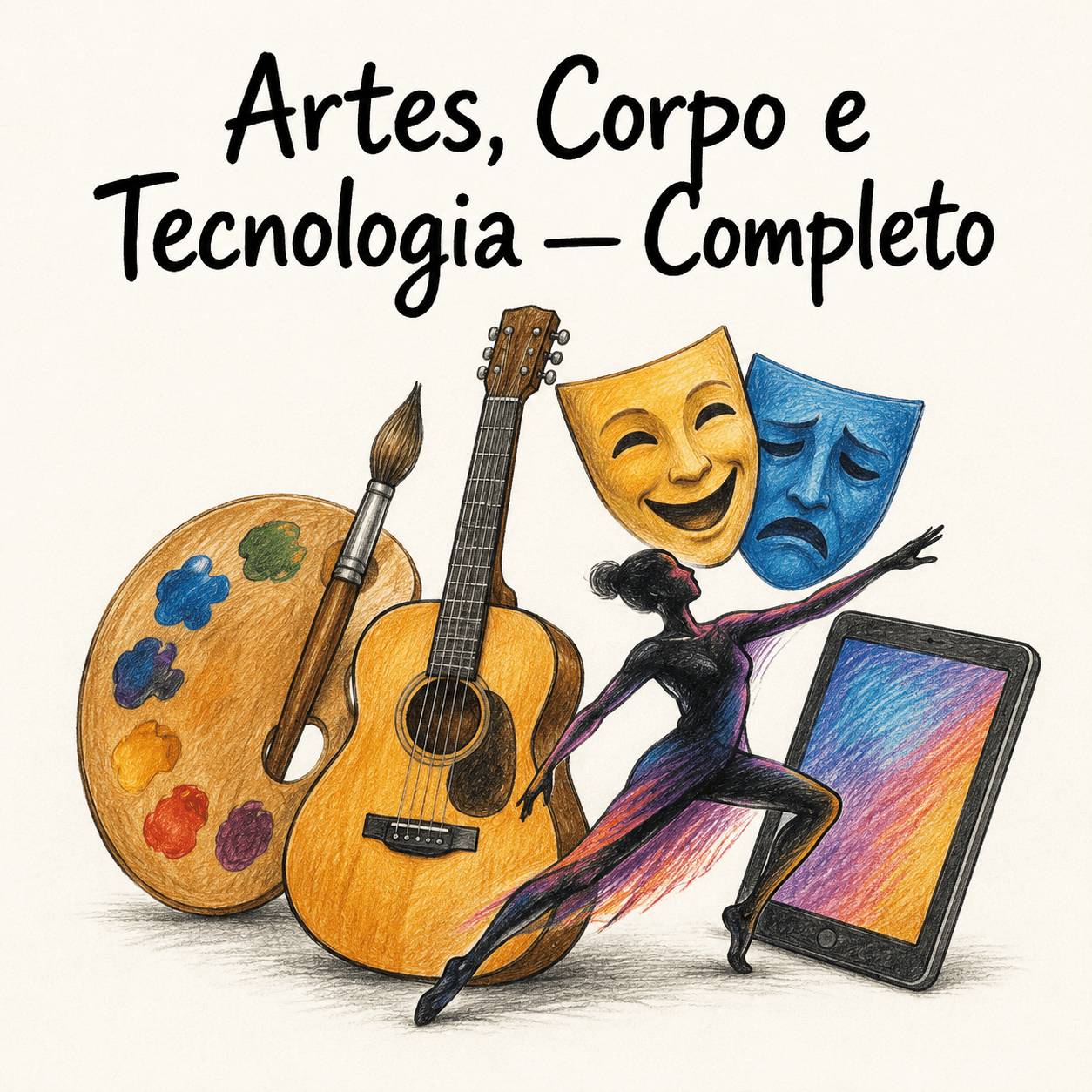 Capa do material Artes, Corpo e Tecnologia — Completo