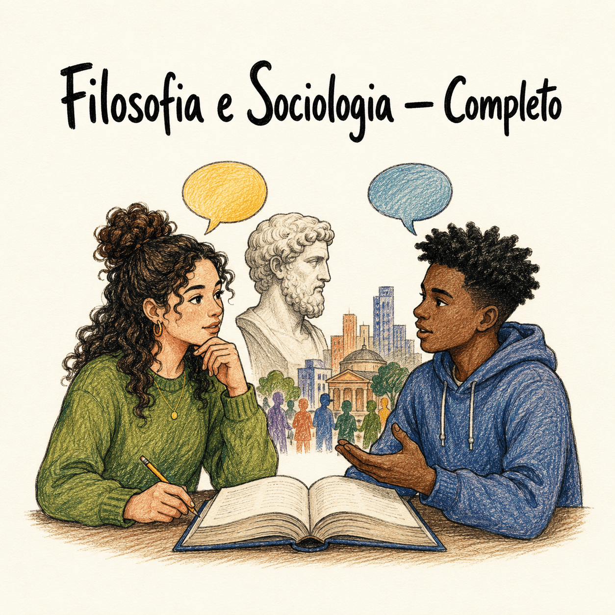 Capa do material Filosofia e Sociologia — Completo