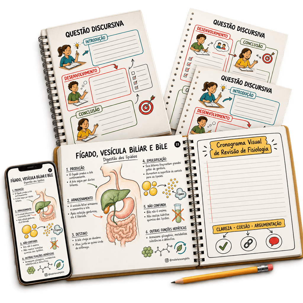 Cronograma Visual de Revisão de Fisiologia