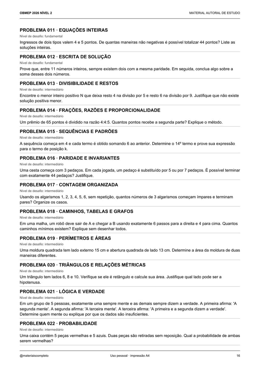 Amostra do material