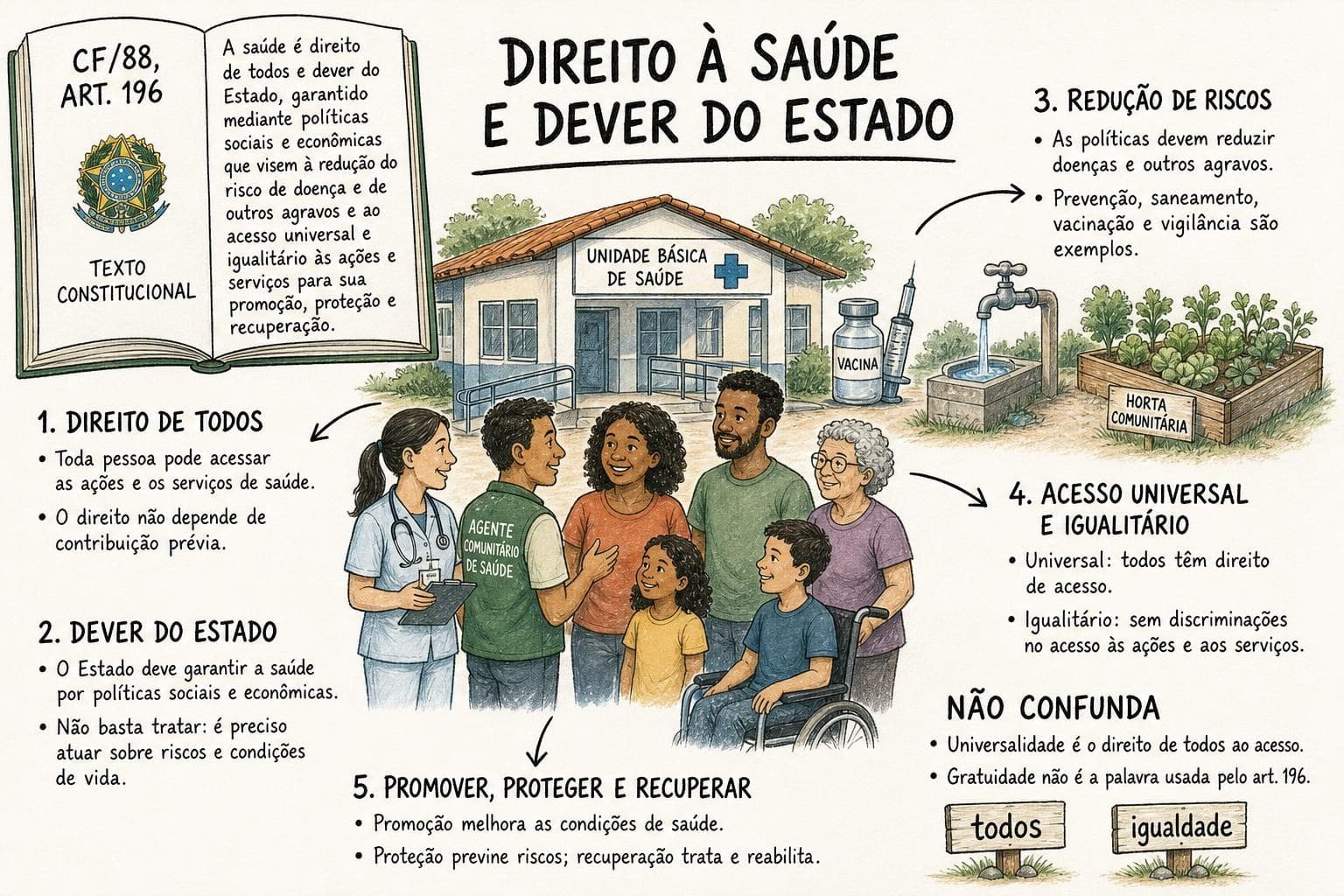 Exemplo de mapa mental visual sobre SUS e legislação de Enfermagem